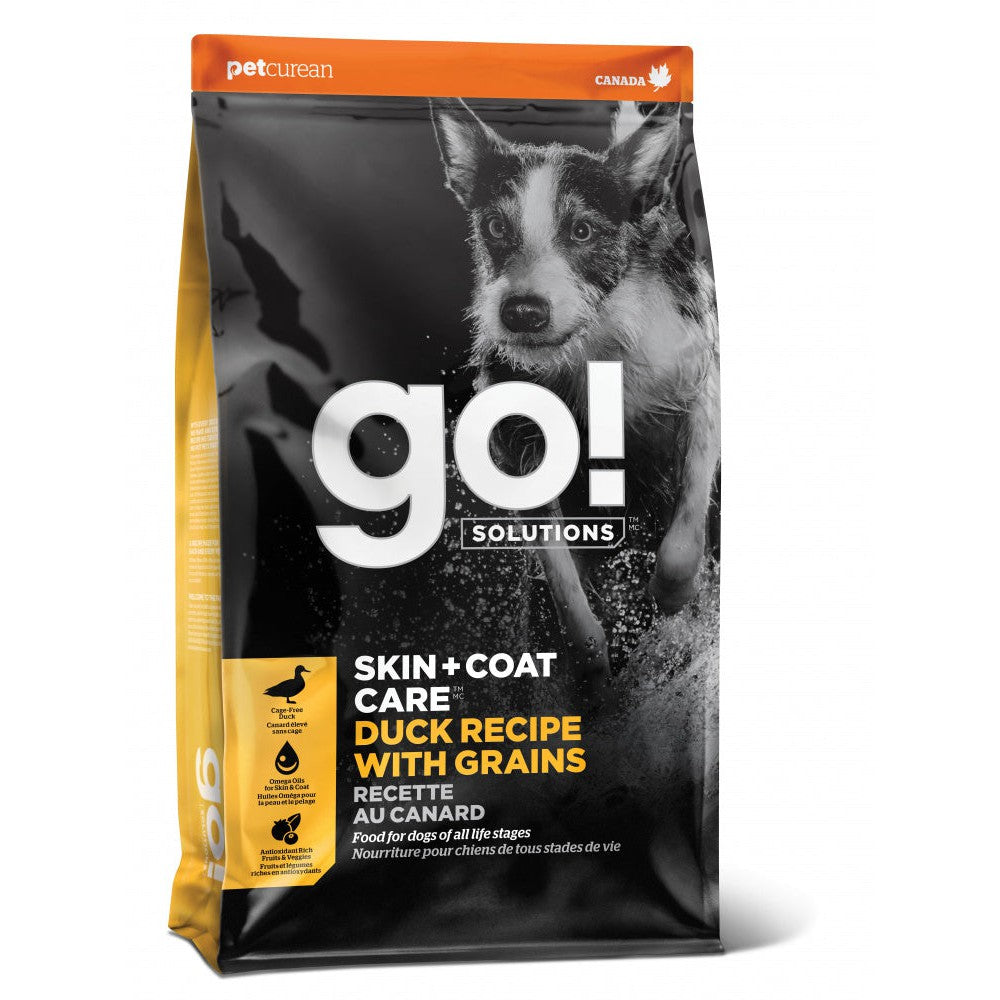 Petcurean Go! Skin & Coat Care Duck Recipe With Grains Dry Dog Food