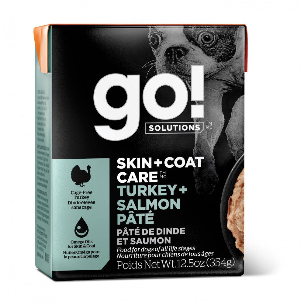 Petcurean Go! Skin & Coat Care Turkey & Salmon Pate Wet Dog Food