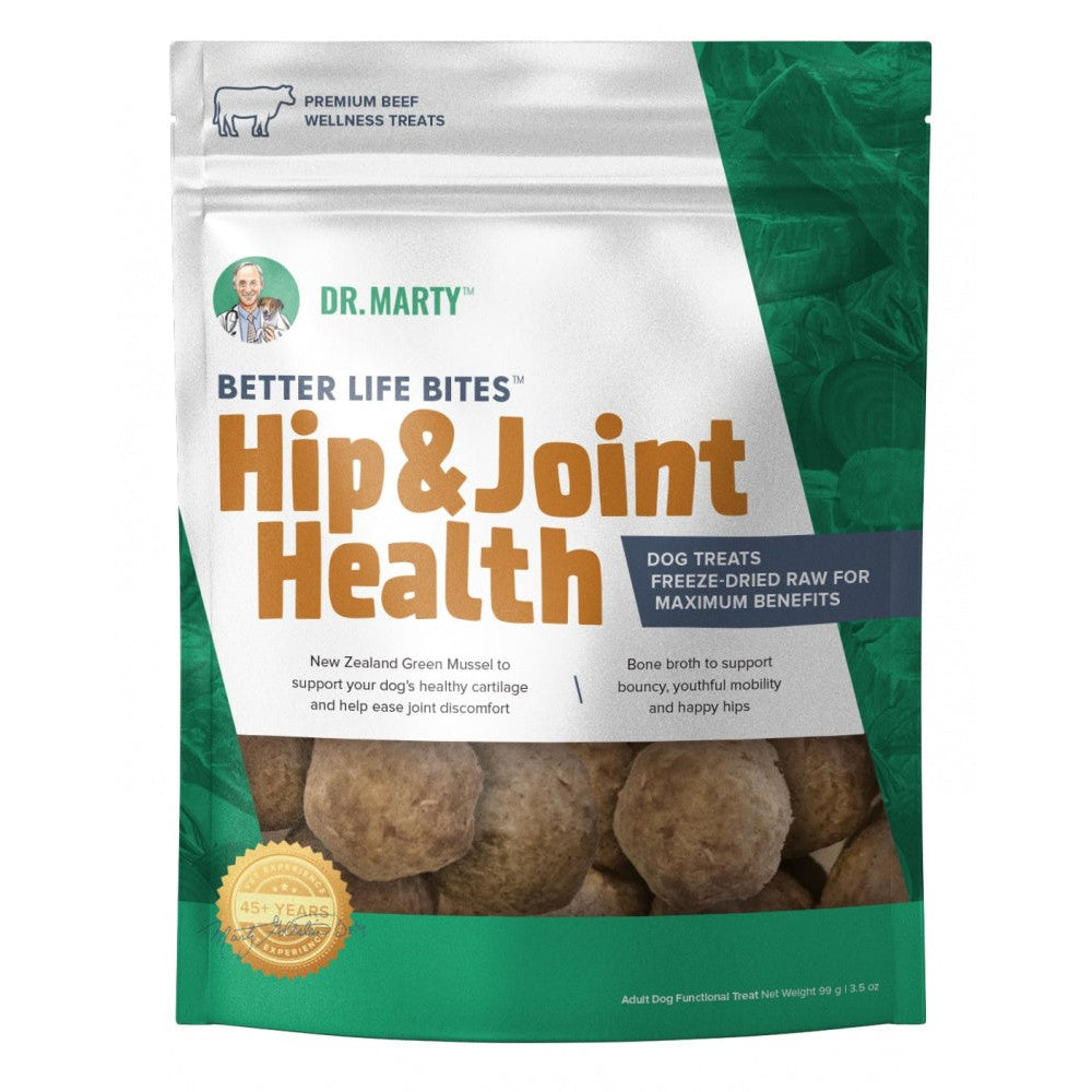 Dr. Marty Freeze Dried Raw Dog Treats Better Life Bites Hip and Joint Health