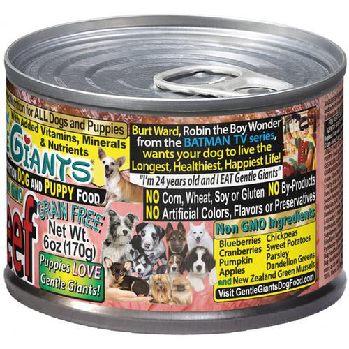 Gentle Giants Non-GMO Grain Free Beef Dog & Puppy Can Food