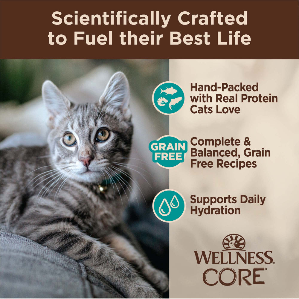 Wellness CORE Signature Selects Flaked Seafood Selection Natural Canned Grain Free Cat Food Variety Pack