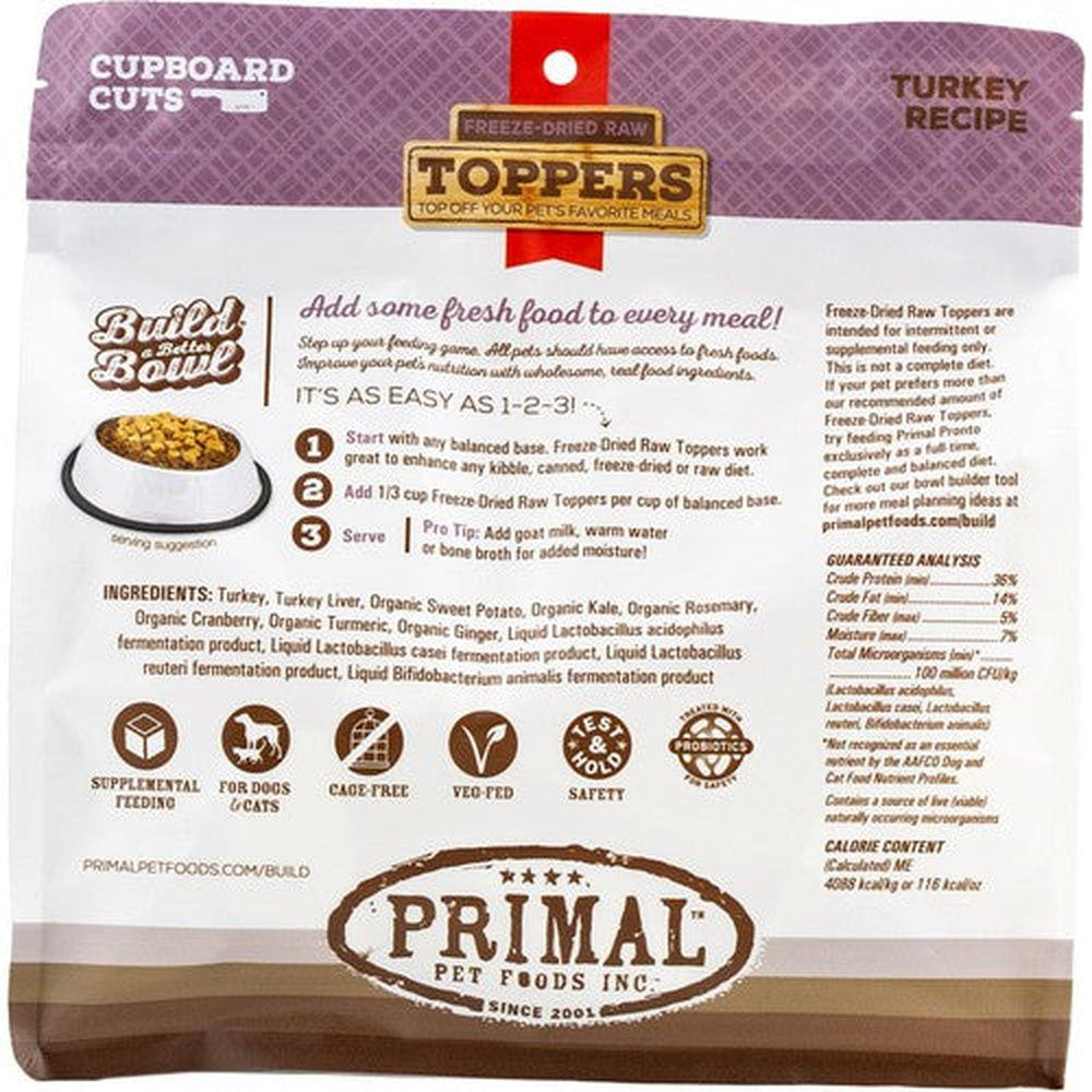 Primal Turkey Cupboard Cuts Dog & Cat Topper