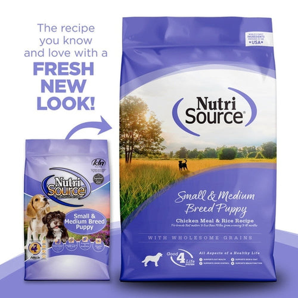 NutriSource Small & Medium Breed Puppy Chicken & Rice Dry Dog Food