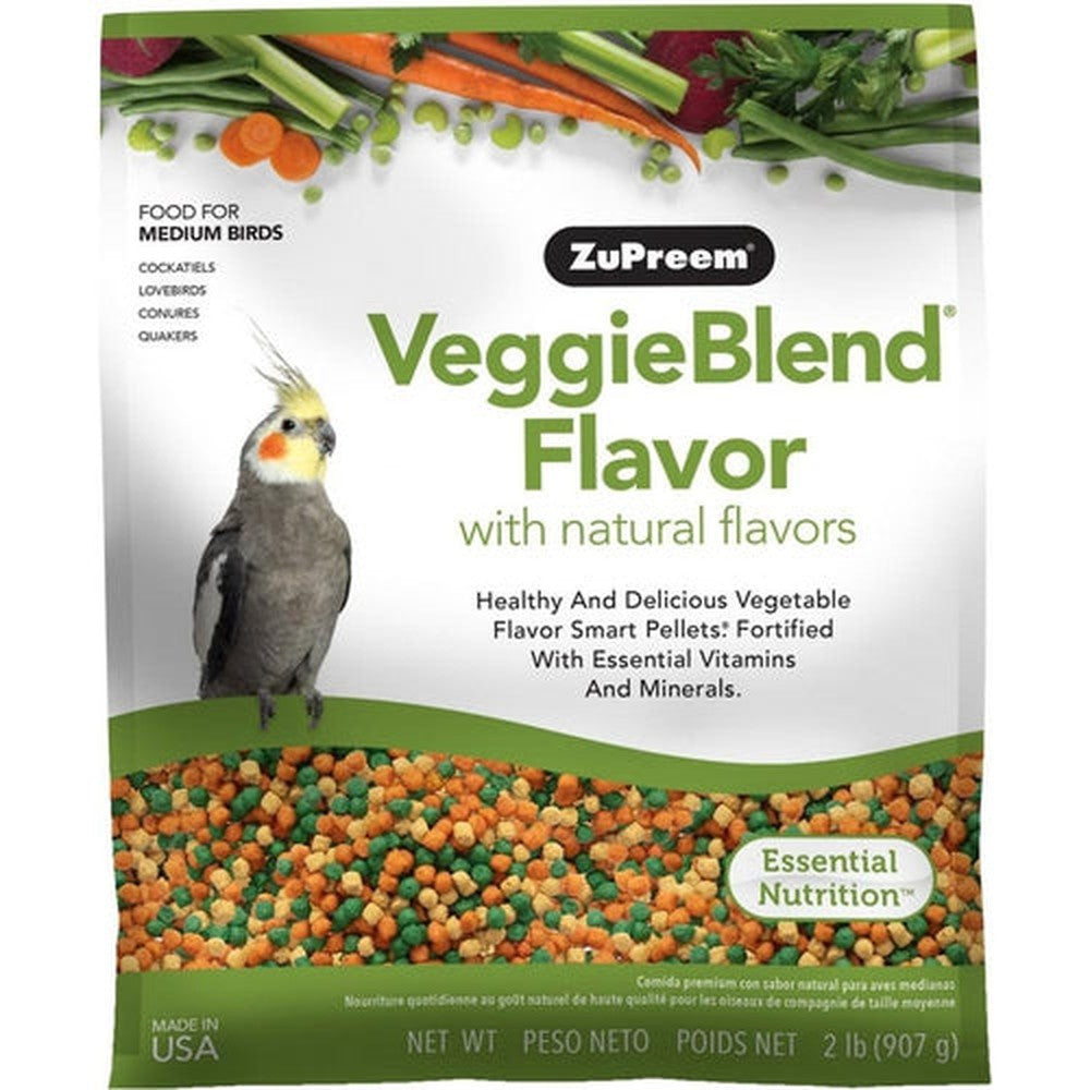 Zupreem VeggieBlend Flavor Food with Natural Flavors for Medium Birds