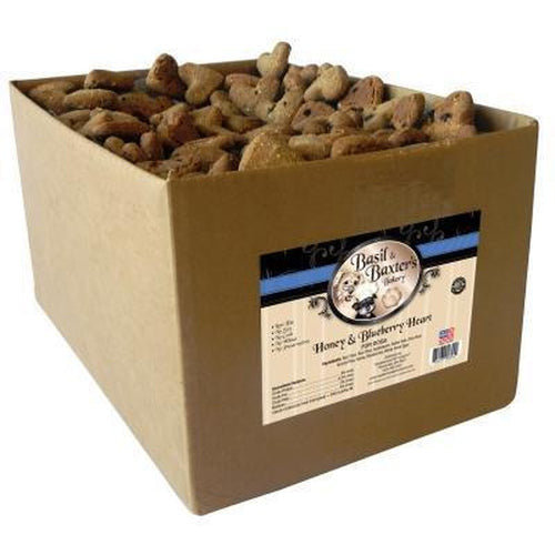 Basil & Baxter's Honey Blueberry Heart Dog Biscuits 10 lbs